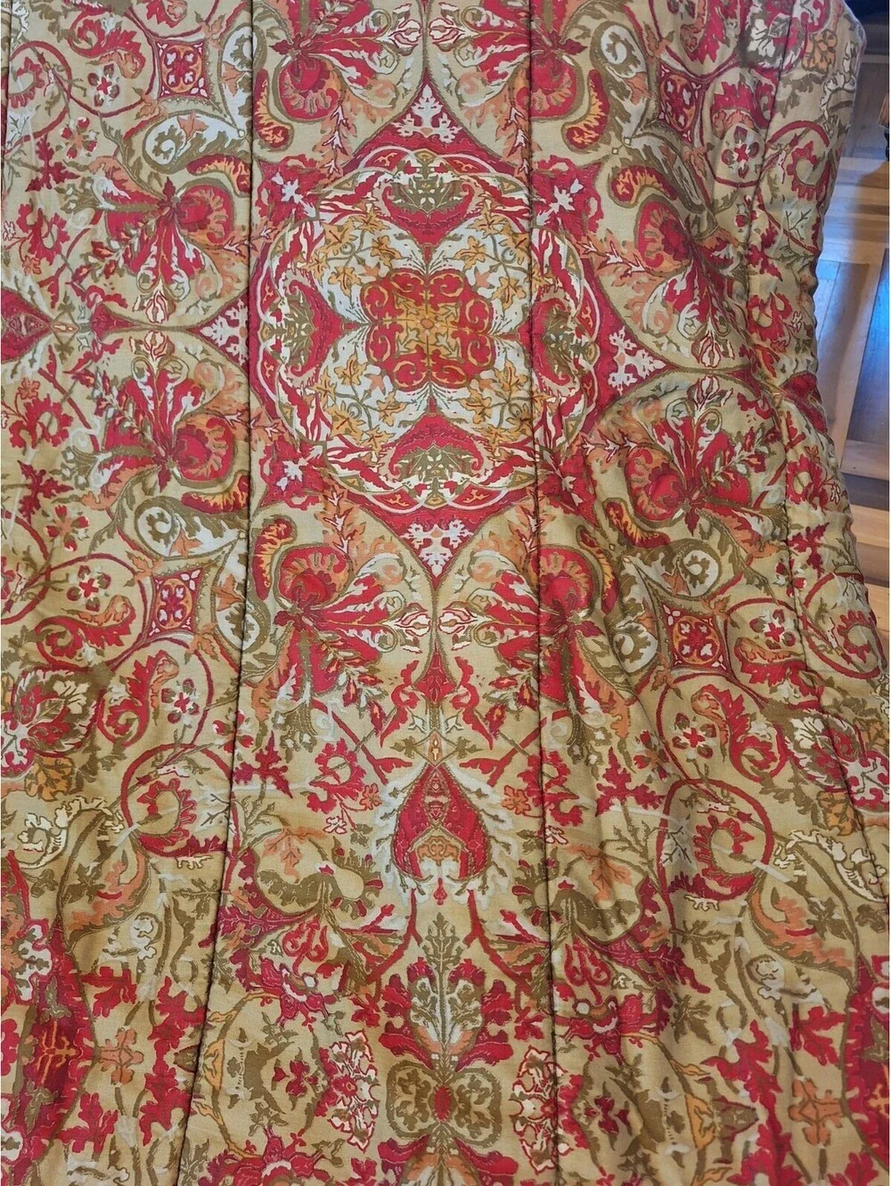 RARE Ralph Lauren - Gorgeous RANDOLPH Red Multicolor Full/Queen COMFORTER Sateen